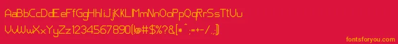 JdNeos Font – Orange Fonts on Red Background