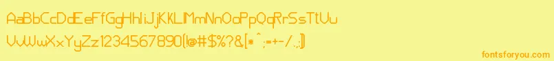 JdNeos Font – Orange Fonts on Yellow Background