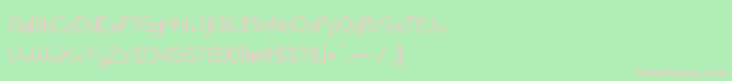 JdNeos Font – Pink Fonts on Green Background