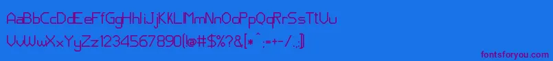 JdNeos Font – Purple Fonts on Blue Background