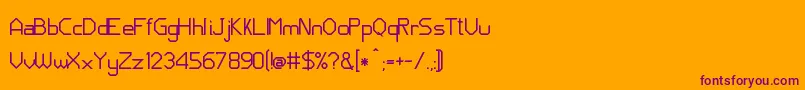 JdNeos Font – Purple Fonts on Orange Background