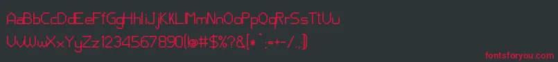 フォントJdNeos – 黒い背景に赤い文字