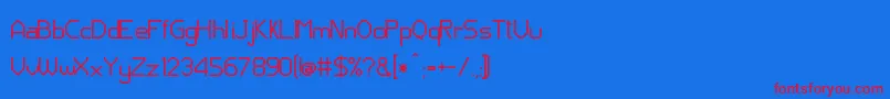 JdNeos Font – Red Fonts on Blue Background