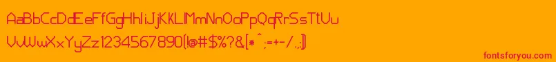 JdNeos Font – Red Fonts on Orange Background