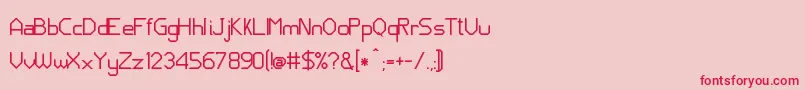 JdNeos Font – Red Fonts on Pink Background