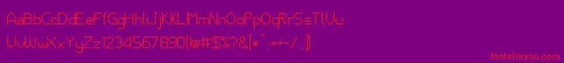 フォントJdNeos – 紫の背景に赤い文字