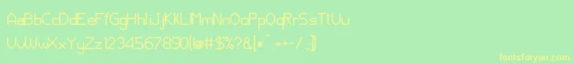 JdNeos Font – Yellow Fonts on Green Background