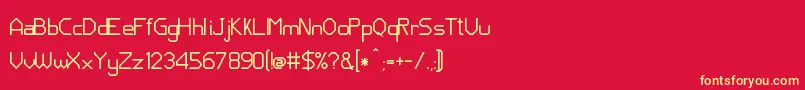 JdNeos Font – Yellow Fonts on Red Background