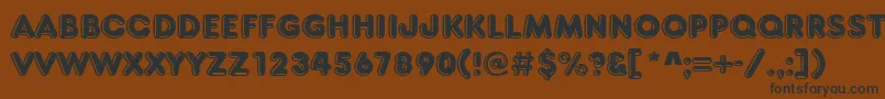 Frankfurterhigd Font – Black Fonts on Brown Background