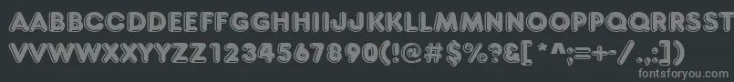 フォントFrankfurterhigd – 黒い背景に灰色の文字