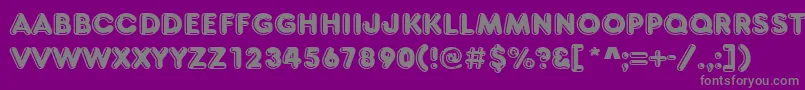 Frankfurterhigd Font – Gray Fonts on Purple Background