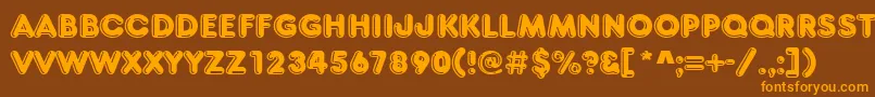 Frankfurterhigd Font – Orange Fonts on Brown Background