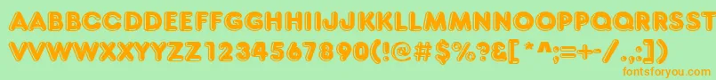 Frankfurterhigd Font – Orange Fonts on Green Background