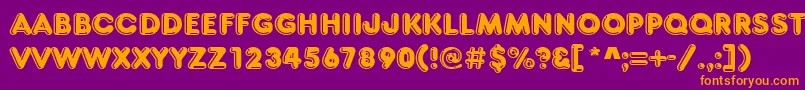 Frankfurterhigd Font – Orange Fonts on Purple Background