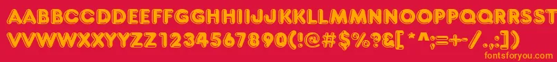 Frankfurterhigd Font – Orange Fonts on Red Background