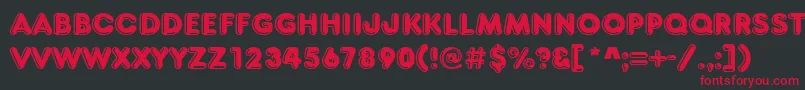 Frankfurterhigd Font – Red Fonts on Black Background