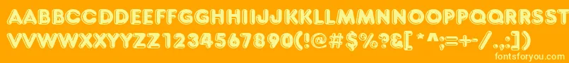 Frankfurterhigd Font – Yellow Fonts on Orange Background