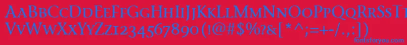 StoneInfScItcTtMedium Font – Blue Fonts on Red Background