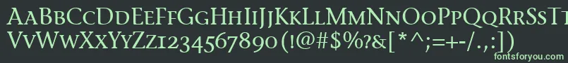 Шрифт StoneInfScItcTtMedium – зелёные шрифты на чёрном фоне