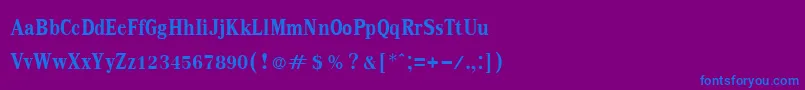 KodchiangupcBold Font – Blue Fonts on Purple Background