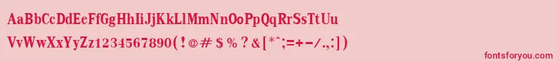 フォントKodchiangupcBold – ピンクの背景に赤い文字