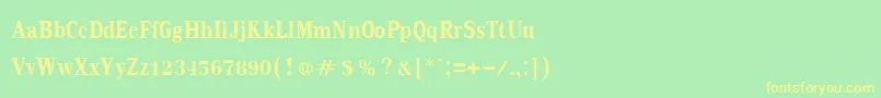 KodchiangupcBold Font – Yellow Fonts on Green Background