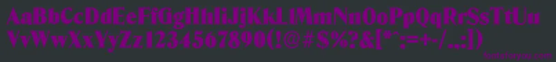 DenverserialBlackRegular Font – Purple Fonts on Black Background