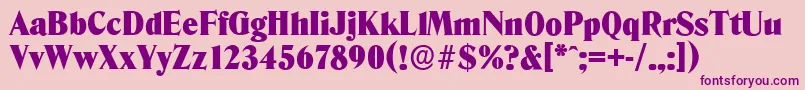 DenverserialBlackRegular Font – Purple Fonts on Pink Background