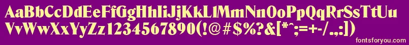 DenverserialBlackRegular Font – Yellow Fonts on Purple Background