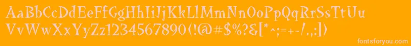 Yucatan Font – Pink Fonts on Orange Background