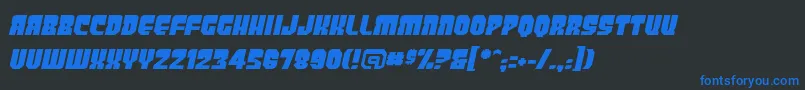 PanicbuttonbbItalic Font – Blue Fonts on Black Background