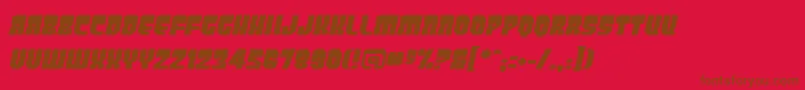 PanicbuttonbbItalic Font – Brown Fonts on Red Background