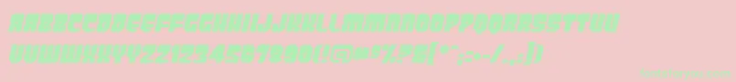 PanicbuttonbbItalic Font – Green Fonts on Pink Background