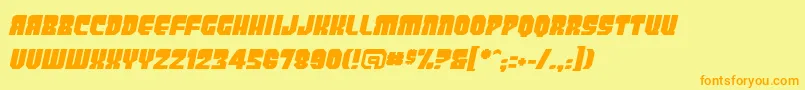 PanicbuttonbbItalic Font – Orange Fonts on Yellow Background