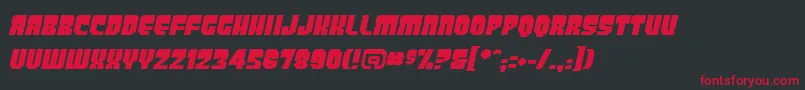 PanicbuttonbbItalic Font – Red Fonts on Black Background