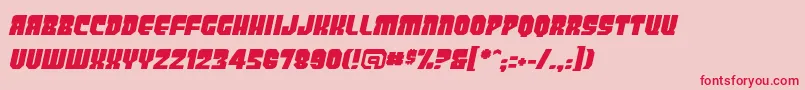 PanicbuttonbbItalic Font – Red Fonts on Pink Background