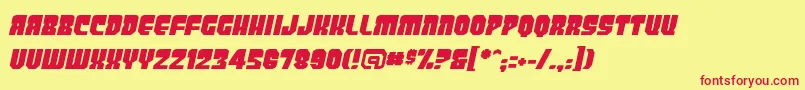 PanicbuttonbbItalic Font – Red Fonts on Yellow Background