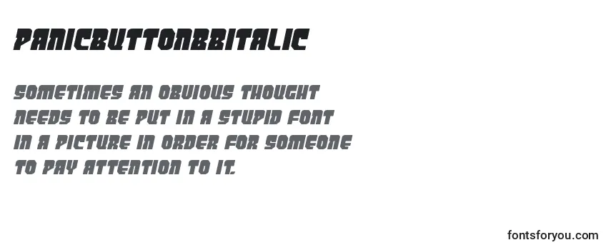 Review of the PanicbuttonbbItalic Font