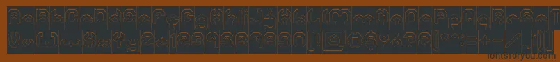 BizzareHollowInverse Font – Black Fonts on Brown Background
