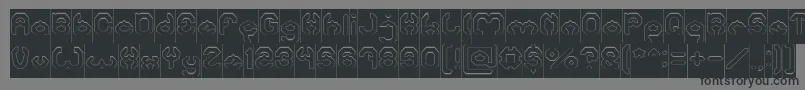 BizzareHollowInverse Font – Black Fonts on Gray Background