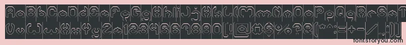 BizzareHollowInverse Font – Black Fonts on Pink Background