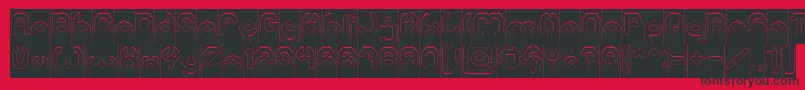 BizzareHollowInverse Font – Black Fonts on Red Background