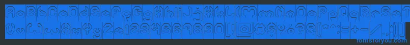 BizzareHollowInverse Font – Blue Fonts on Black Background