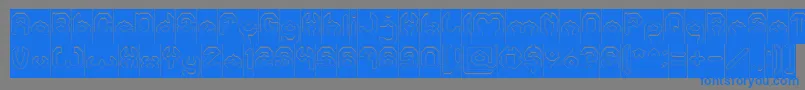 BizzareHollowInverse Font – Blue Fonts on Gray Background