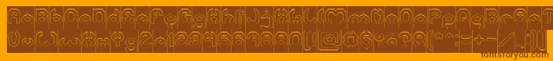 BizzareHollowInverse Font – Brown Fonts on Orange Background