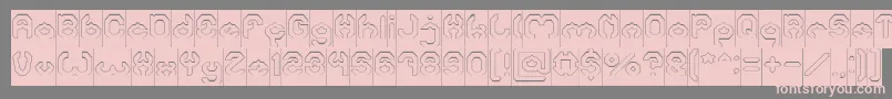 BizzareHollowInverse Font – Pink Fonts on Gray Background