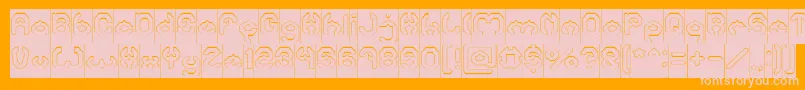 BizzareHollowInverse Font – Pink Fonts on Orange Background