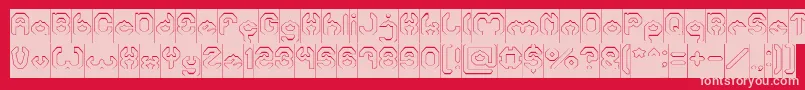 BizzareHollowInverse Font – Pink Fonts on Red Background