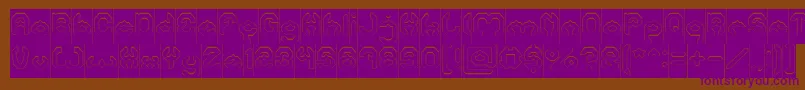 BizzareHollowInverse Font – Purple Fonts on Brown Background