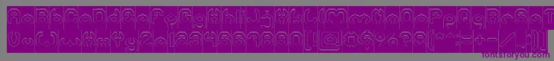 BizzareHollowInverse Font – Purple Fonts on Gray Background